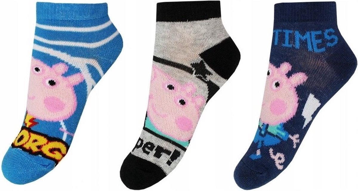 Peppa Pig . Multipack Unisex Enkelsokken - 27-30
