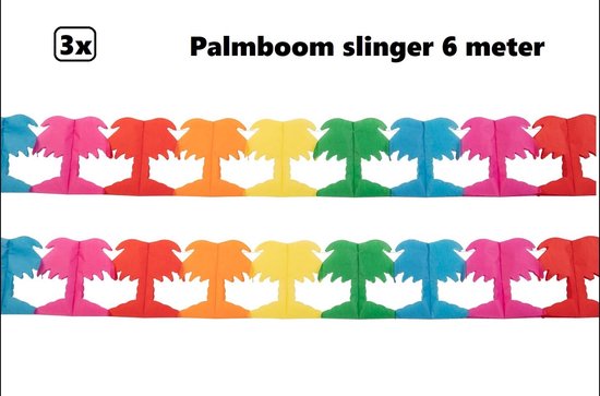 3x Slinger palmboom versiering - voor binnen & buiten