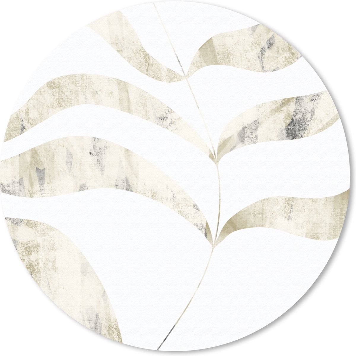 Muismat rond 20x20 cm - Mousepad Bladeren - Pastel - Design - Ronde muismatten