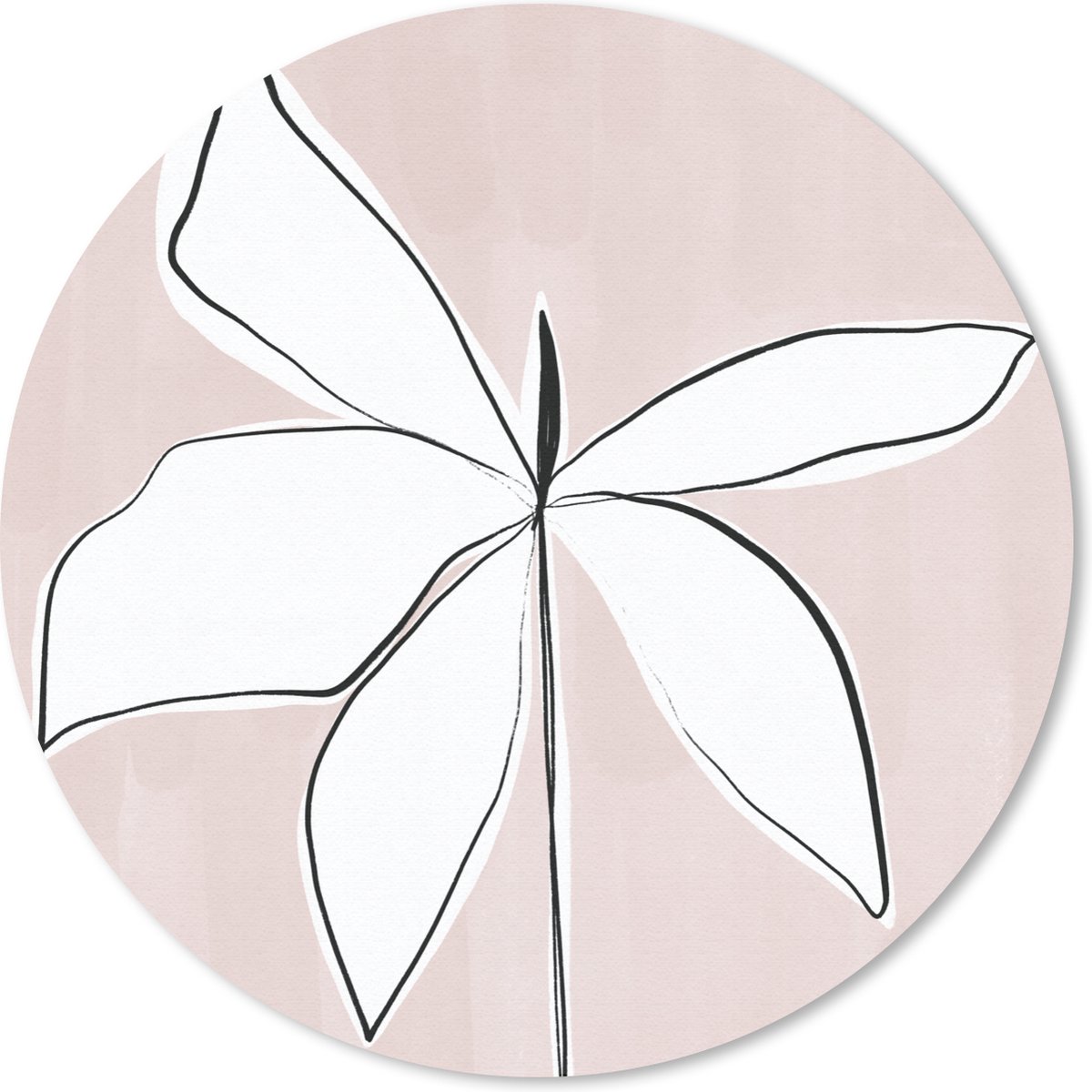 Muismat rond 40x40 cm - Mousepad Bloem - Abstract - Pastel - Ronde muismatten