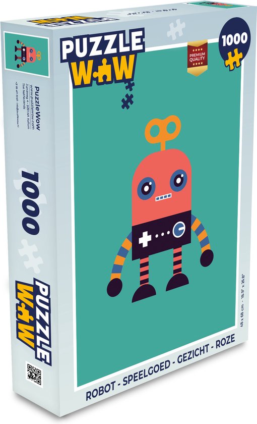 Puzzel Robot - Speelgoed - Gezicht - Roze - Jongens - Kinderen - Legpuzzel  - Puzzel... | bol.com
