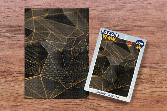 Puzzle Abstrait - Or - 3D - Luxe - Art - Puzzle - Puzzle 500 pièces