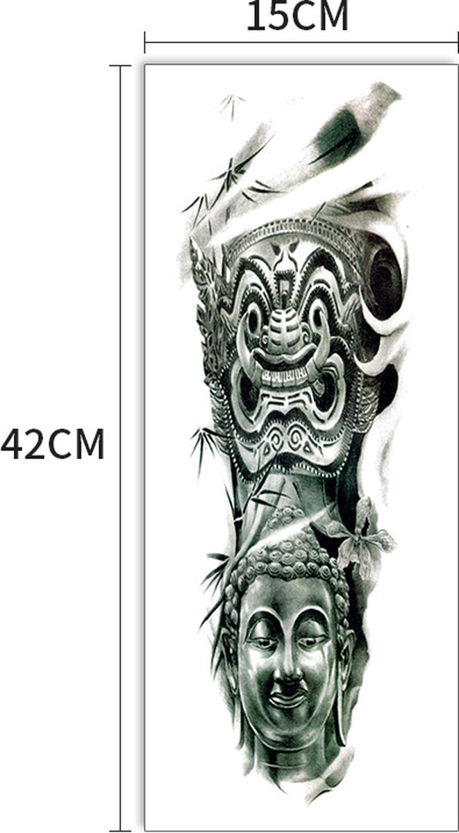 Plak Tattoo Sleeve 293-Tijdelijke Arm Tatoeage 003-Neptattoo-Fake Temporary Tattoo