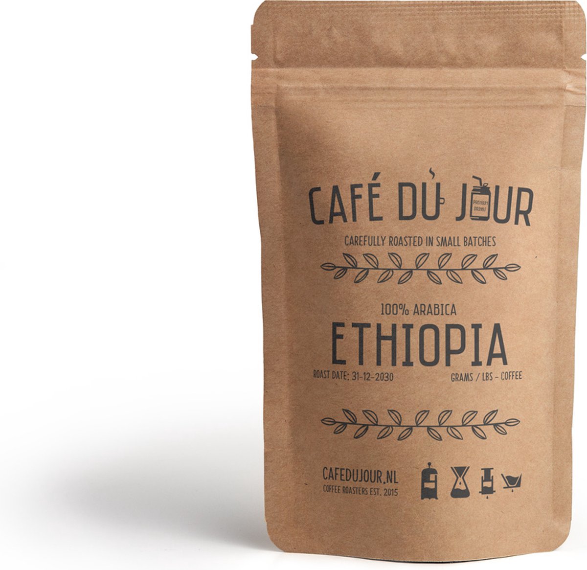 Café du Jour 100% arabica Ethiopië 1 kilo vers gebrande koffiebonen