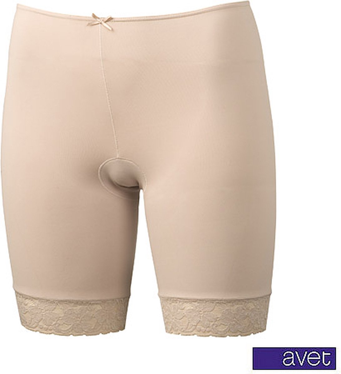 Avet dames boxershort lange pijp kant - microvezel - maat L - nude