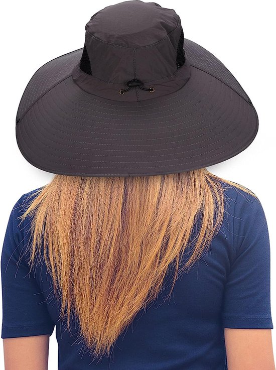 TAGVO Zonnehoed voor dames, klep, emmerhoed, vissershoed buiten, uv- bescherming, opvouwbaar, brede rand, ademende hoeden voor tuinieren, reizen, Beige/Zwart, Eén maat TAGVO Zonnehoed voor dames, klep, emmerhoed, vissershoed buiten, uv- bescherming, opvouwbaar, brede rand, ademende hoeden voor tuinieren, reizen, Beige/Zwart, Eén maat