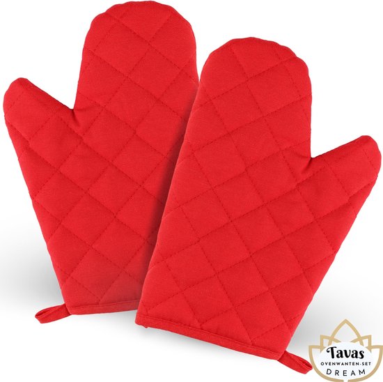 Tavas DREAM Set de Gants de four Rouge 2 gants de cuisine et 2