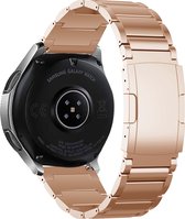 Strap-it Smartwatch bandje 22mm - Titanium horlogeband geschikt voor Samsung Galaxy Watch 1 46mm / Watch 3 45mm / Gear S3 Classic & Frontier - Polar Vantage M / M2 / Grit X / Grit X Pro - Amazfit GTR 47mm / GTR 2 / GTR 3 - rosé goud