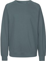 Fairtrade unisex sweater met ronde hals Teal - XXL