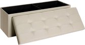 Opbergbank Eluney - Bank met opbergruimte - Bedbox - Met deksel - Beige - 300KG