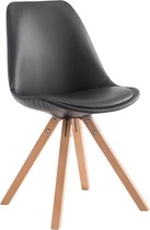 Chaise de salle à manger Design Doyle - Bois noir - Sans accoudoirs - Avec dossier - Set de 1 - Chaises de salon - Chaises de cuisine - Similicuir