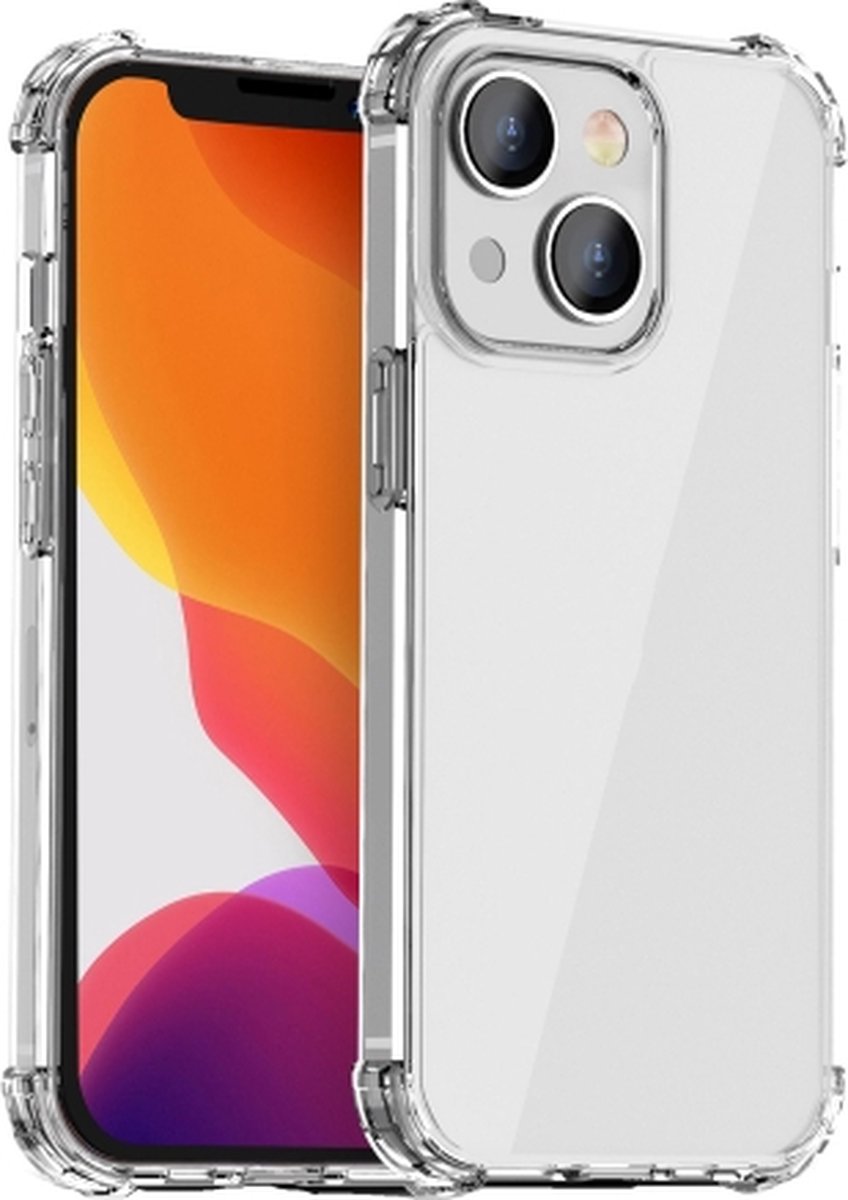 Hoesje Geschikt voor Apple iPhone 14 Anti Shock silicone back cover/Transparant hoesje