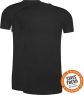 RJ Bodywear Everyday Venlo T-shirt (2-pack) - heren T-shirt met V-hals - zwart - Maat: S
