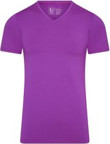 RJ Bodywear Pure Color T-shirt (1-pack) - heren T-shirt met V-hals - donkerroze - Maat: XL