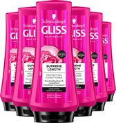 Gliss - Supreme Length - Conditioner - Haarverzorging - Voordeelverpakking - 6x 200 ml