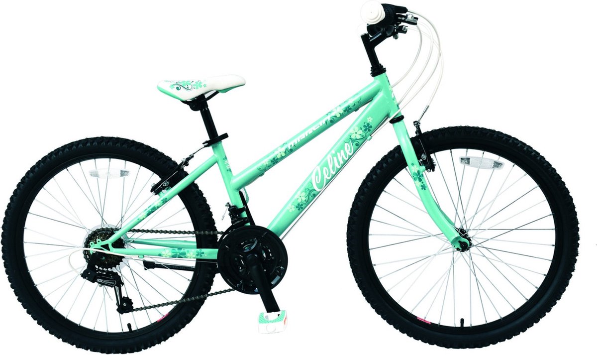 Kinderfiets met 6 versnellingen - 20 inch - Dames/meisje - framemaat 28cm - Turqoise