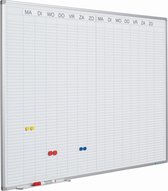 Whiteboard PRO - Geëmailleerd staal - Weekplanner - Maandplanner - Jaarplanner - Magnetisch - Wit - 90x120cm