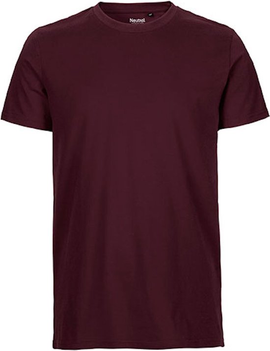 Fairtrade Men´s Fit T-Shirt met ronde hals Bordeaux - XL