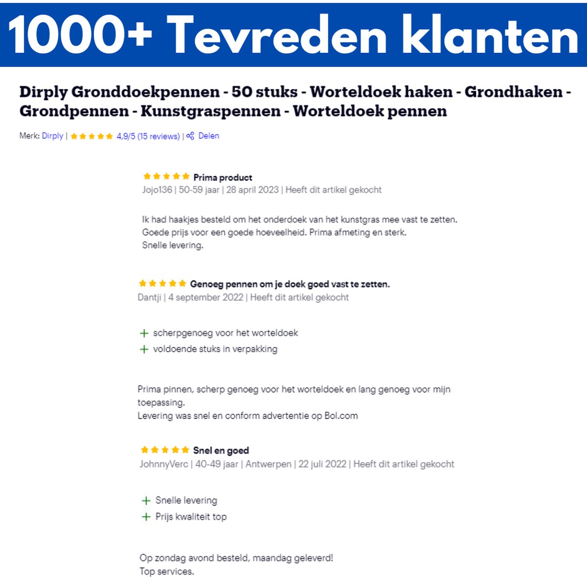 Haringen 50 stuks Staal ø3mm Gegalvaniseerd