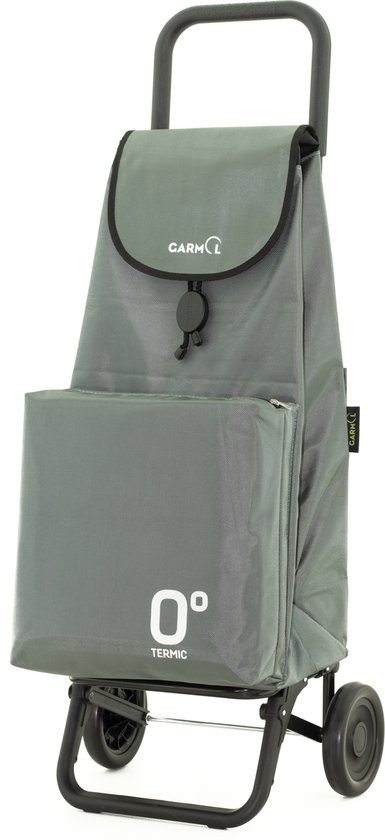 Garmol 218 G2 Travel C698 Carrello Della Spesa 2 Ruote – Capacità 55L, Tessuto Bordeaux, Pieghevole, Con Tasca