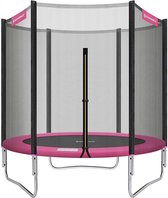 Rootz Trampoline - Outdoor Trampoline - Ronde Tuin Trampoline - Kinder Trampoline - Volwassen Trampoline - Tuin Trampoline - Ronde Trampoline - Trampoline Met Veiligheidsnet - Zwart/Roze - 183 cm