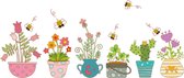 raamstickers bloemen -  raamfolie - raamdecoratie - raamversiering - zelfklevende raamstickers - Blijderij