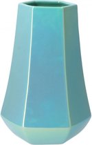 Daan Kromhout - Daira - Vaas - Parel Turquoise - 17x25cm - Facet laag - Keramiek