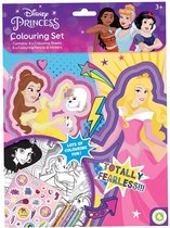 Tekenset ''Disney Princess'' | Disney | Kleurplaten kleurpotloden en stickers | Knutselen | Speelgoed | Tekenen | Kleuren | Stickers | Stickers | Kleurpotloden | Knutselen meisjes | Tekenset kinderen | Prinsessen | Prinses (Disney Princess)
