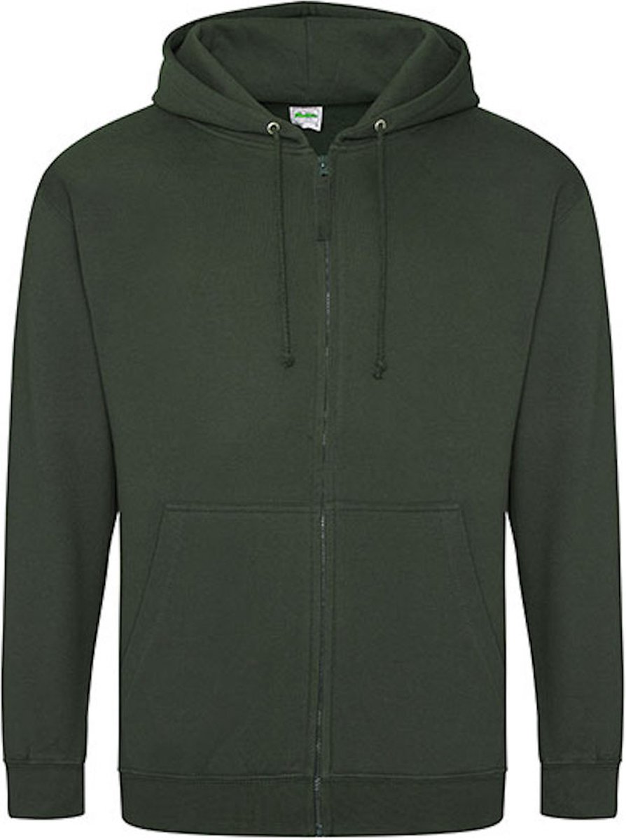 Vegan Hoodie met ritssluiting en capuchon Forest Groen