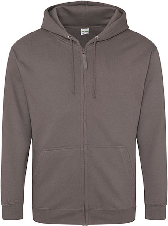 Sweat à capuche Vegan avec fermeture éclair et capuche Gris Acier - XXL