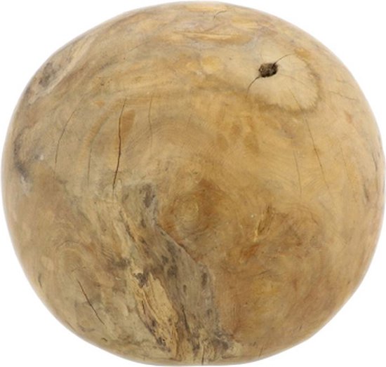 Teaken houten bol - volhout - diameter 25 cm | bol