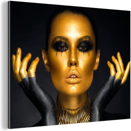 wanddecoratie-metaal-aluminium-schilderij-industrieel-vrouw