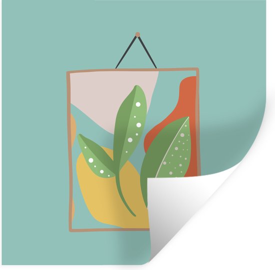 Groene Plant Muurstickers, Pothos Bladeren Hangende Mand Plant