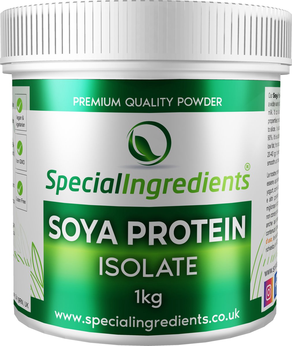 Protéine De Soja Isolée 1 Kg - Saveur Neutre, Vegan, Sans OGM, Marque Buxtrade