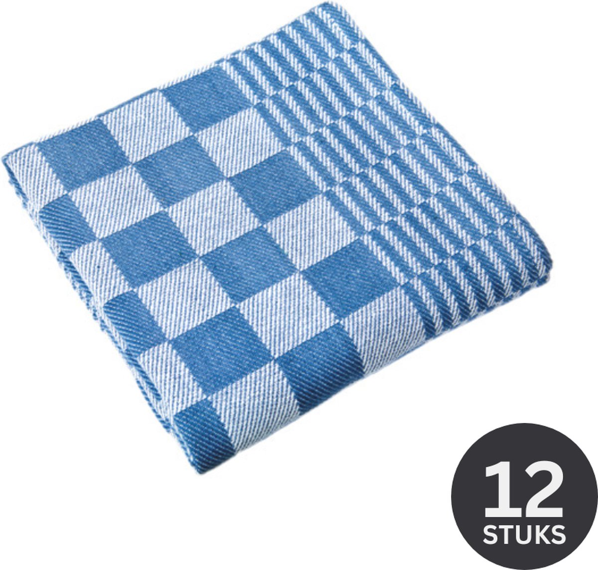 Tiseco Home Studio - Keukenhanddoek MINEUR - SET/12 - 100% katoen - ultra-absorberend - sneldrogend- duurzaam materiaal - 65x65 cm - Blauw