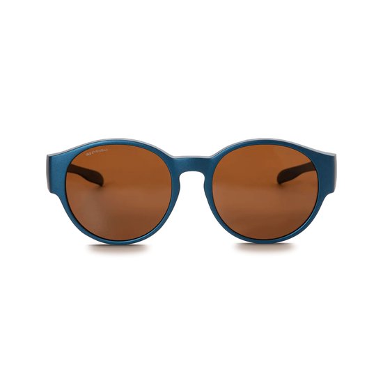 IKY EYEWEAR overzet zonnebril OB-1007E2-blauw-mat-metallic