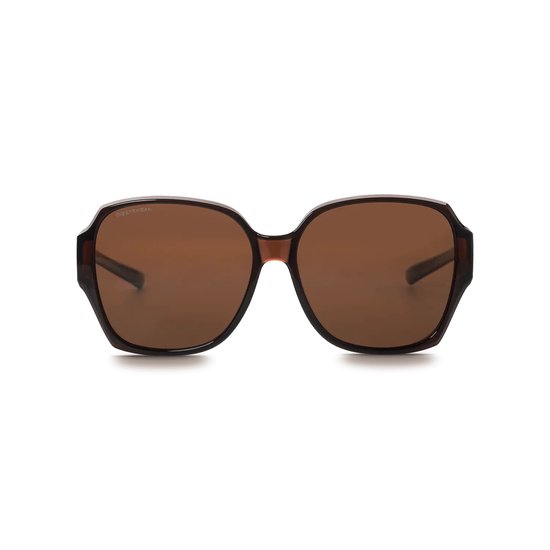 IKY EYEWEAR lunettes de soleil transfert femme OB-1010J3-marron-semi-transparent-brillant