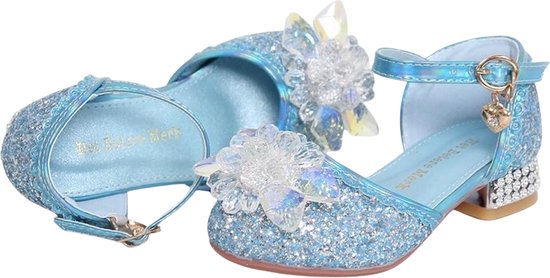Prinsessen schoenen Toverstaf meisje Tiara Kroon Blauw maat 28 cadeau. bol