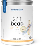 Nutriversum | BCAA| 360 gram | Pear | 60 Doseringen | 2:1:1 Formule | Zero Suikervrij | Instant oplosbaar |Aminozuren | Tijdens trainen | Herstel | Spiergroei | Vitaliteit | Immuun systeem | Nutriworld