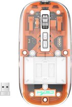 Bol.com HXSJ T900 draadloze muis - stille muizen - Ultra licht Computermuis - Compact Voor Onderweg - Oranje aanbieding