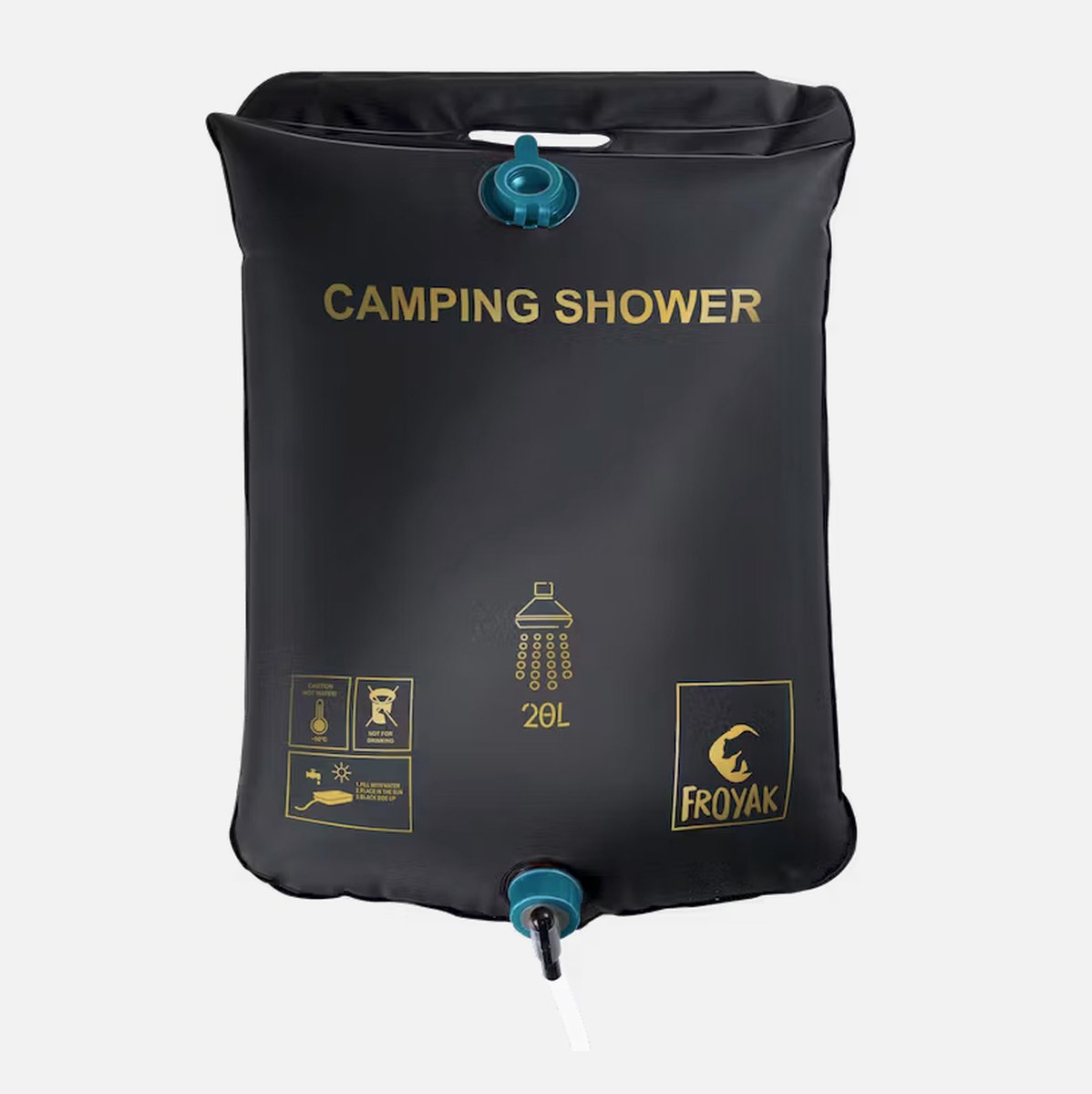 camping douche - docuhe zak - wamr en koud water douche - reis douche - Froyak campingdouche