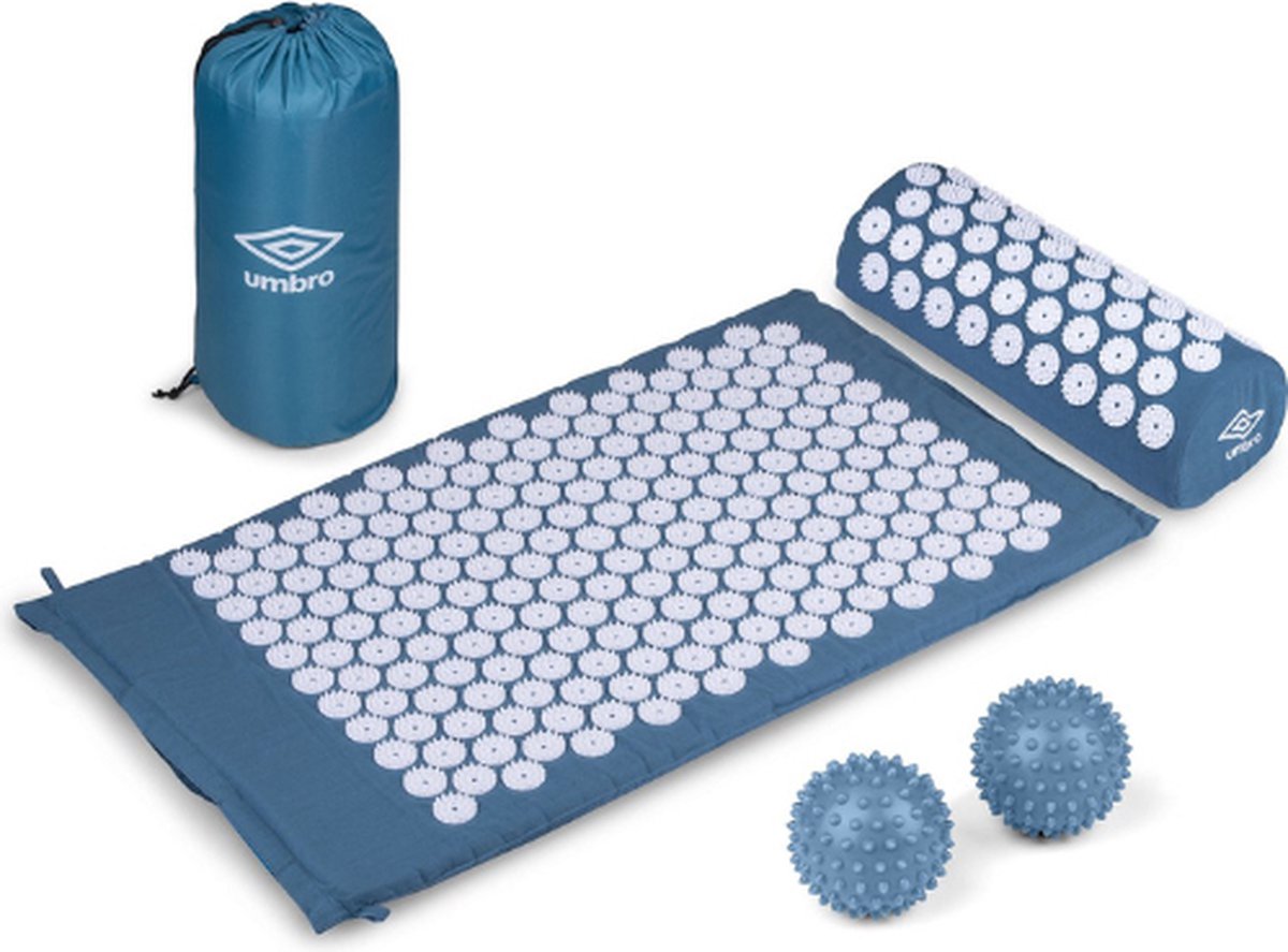 Goedkoopste Umbro Spijkermat - Acupressuur Mat - Shakti Mat - Massage Mat - 42x71cm - Blauw
