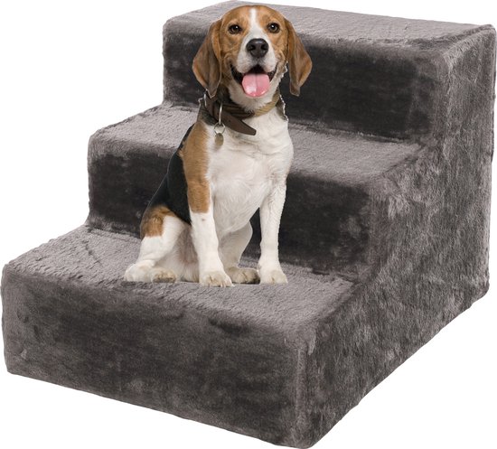 MaxxPet Hondentrap voor grote en kleine honden - Voor Bed en Bank - Landingsplatform sluit naadloos aan - 45x60x40 cm- Zwart