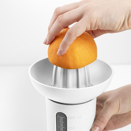 Kunststof - Hand citruspers - Ufo - Ø 15 x H 23 cm - sneeuw wit van Merkloos — afbeelding 5