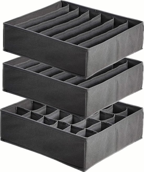 Range-Soutiens-Gorge 2 Boîtes 7 Cases - Organisateur Tiroir Pliable Pour Sous-Vêtements Et Accessoires