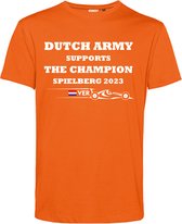 T-shirt Dutch Army Supports The Champion Spielberg 2023 | Formule 1 fan | Max Verstappen / Red Bull racing supporter | Oranje | maat 3XL