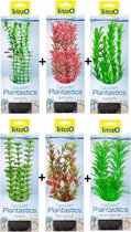 Tetra - Decoart - Plantastics - Aquariumplanten - Aquarium - Anacharis + Red Foxtail + Hygrophila + Ambulia + Red Ludwigia + Green Cabomba - 29 cm - M - Complete set van 6 stuks