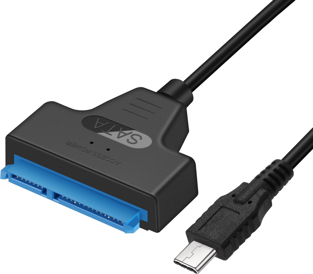 NÖRDIC USBC-SATA USB-C naar SATA adapter - 2.5 SATA III HDD - 5Gbps - Zwart