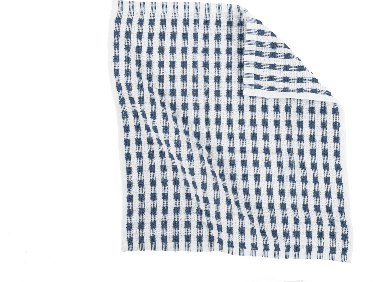 Tiseco Home Studio - Vaatdoek OMAN - SET/12 - 100% katoen - badstof - ultra-absorberend - sneldrogend - duurzaam materiaal - 32x35 cm - Bluestone