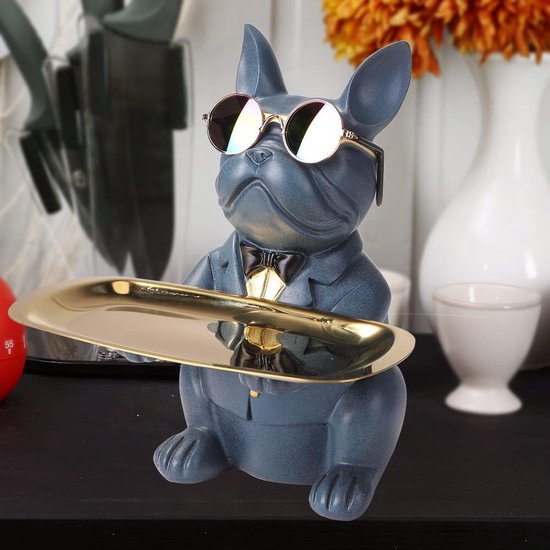 Bulldogge Tablett Deko Französische Bulldogge Dekofigur Tierskulptur Hunde  Skulptur | bol